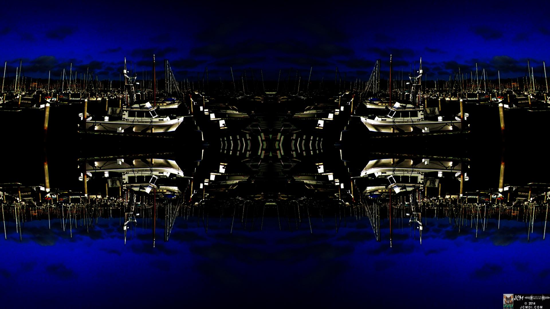 Quadroscopic still image frame from the JCMDI video V16638 Ventura Beach Cloudy Sunset